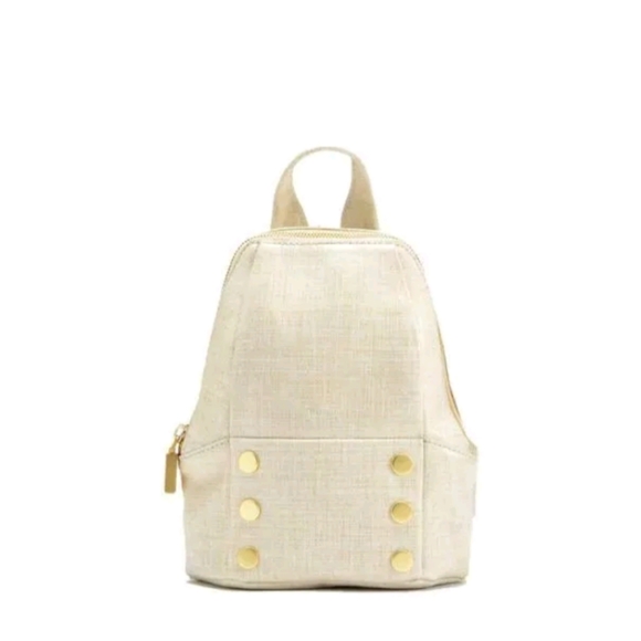 Hammitt Hunter Small Semolina Cream Mini Backpack Purse Beige New brushed Gold